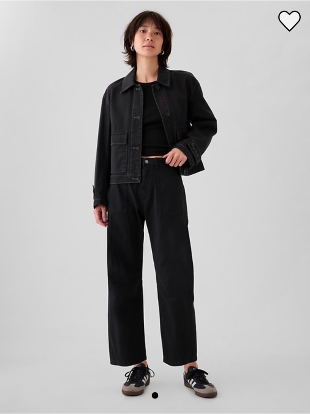 GAP Black Mid Rise Twill Pant